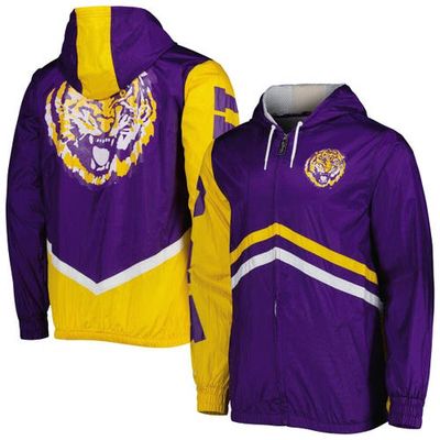 Men's Mitchell & Ness Purple LSU Tigers Undeniable Full-Zip Windbreaker Jacket