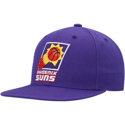 Men's Mitchell & Ness Purple Phoenix Suns Hardwood Classics MVP Team Ground 2.0 Fitted Hat