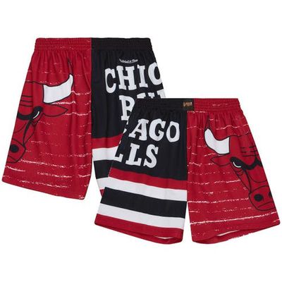 Men's Mitchell & Ness Red/Black Chicago Bulls Jumbotron 3.0 Shorts