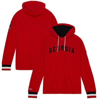 Men's Mitchell & Ness Red Georgia Bulldogs Legendary Raglan Pullover Hoodie