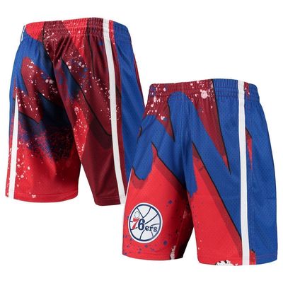 Men's Mitchell & Ness Red Philadelphia 76ers Hardwood Classics 1996 Hyper Hoops Swingman Shorts