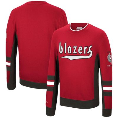 Men's Mitchell & Ness Red Portland Trail Blazers Hardwood Classics Hometown Champs Pullover Sweater