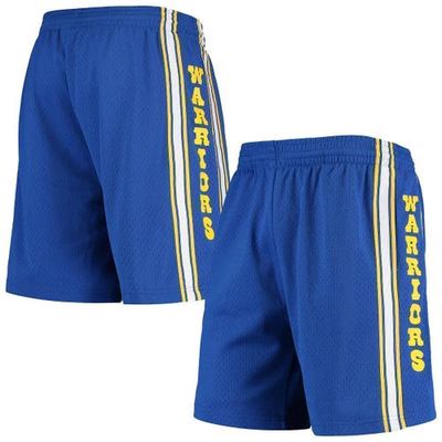 Men's Mitchell & Ness Royal Golden State Warriors Hardwood Classics Primary Logo Swingman Shorts