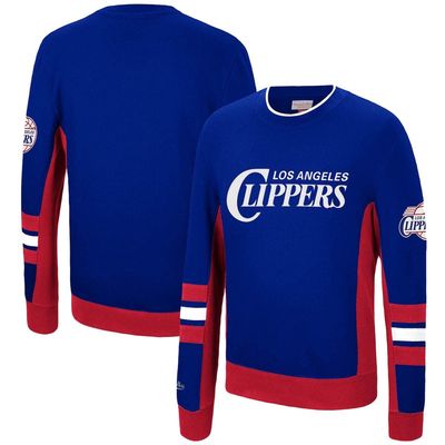 Men's Mitchell & Ness Royal LA Clippers Hardwood Classics Hometown Champs Pullover Sweater