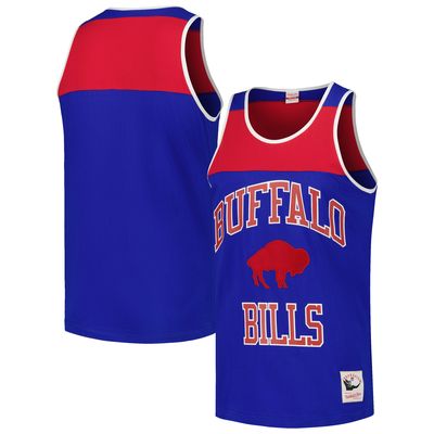 Men's Mitchell & Ness Royal/Red Buffalo Bills Heritage Colorblock Tank Top