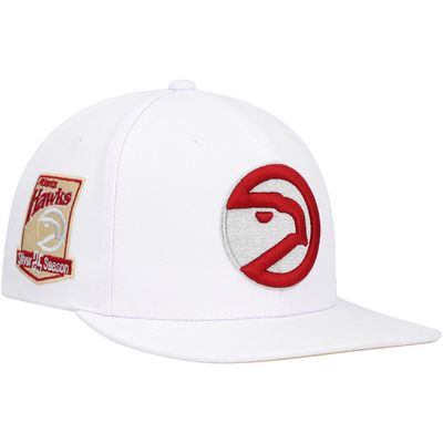 Men's Mitchell & Ness White Atlanta Hawks Hardwood Classics SOUL Snapback Hat