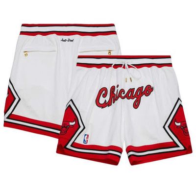 Men's Mitchell & Ness White Chicago Bulls Authentic NBA x Just Don Mesh Shorts
