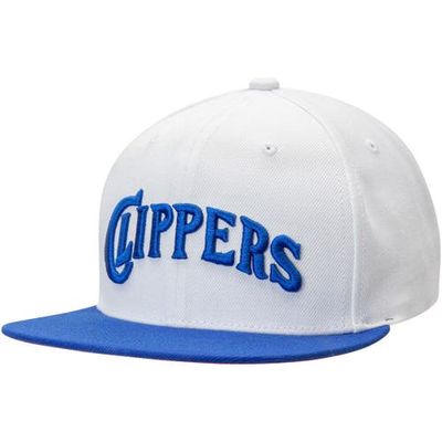 Men's Mitchell & Ness White LA Clippers NBA Two-Tone Classic Snapback Adjustable Hat