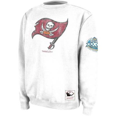 Men's Mitchell & Ness White Tampa Bay Buccaneers Rings VIP Champions Pullover Sweater