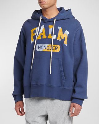 Men's Moncler x Palm Angels Relaxed Logo Hoodie