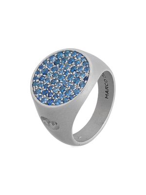 Men's Moneta Sovereign Signet Ring - Blue - Blue