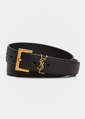 Men's Monogramme Leather Belt