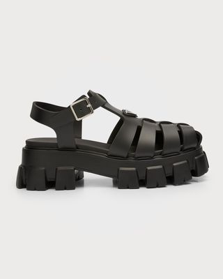 Men's Monolith Rubber Chunky-Sole Fisherman Sandals