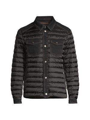 Men's Moorer Crespi Quilted Jacket - Nero - Size 38