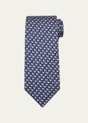 Men's Mouse-Print Silk Tie