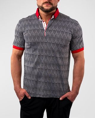 Men's Mozart Croc Patterned Polo Shirt