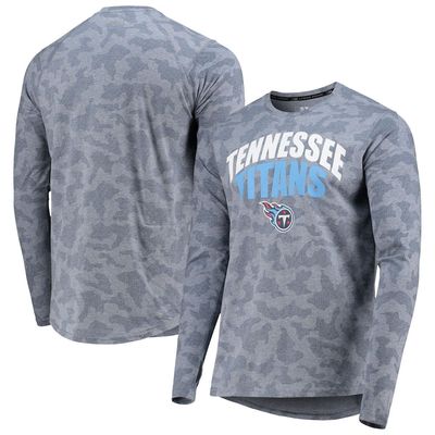 Men's MSX by Michael Strahan Navy Tennessee Titans Camo Long Sleeve T-Shirt