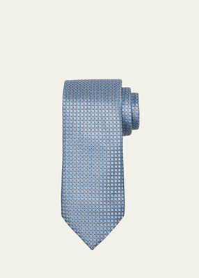 Men's Mulberry Silk Geometric Dots Tie