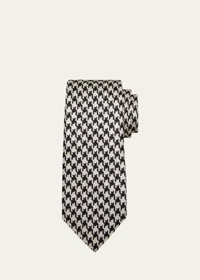 Men's Mulberry Silk Houndstooth Tie