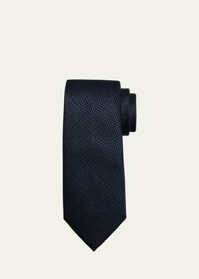 Men's Mulberry Silk Tonal Jacquard Tie
