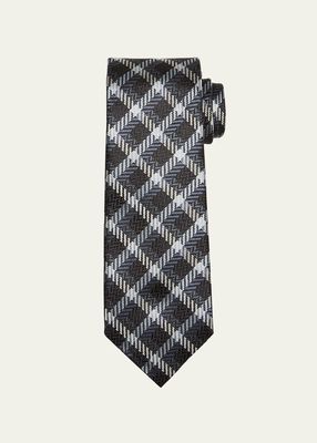 Men's Multi-Check Silk Tie