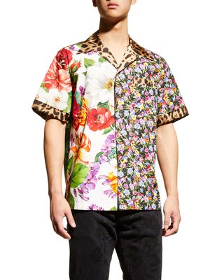 Men's Multi-Floral Camp Shirt