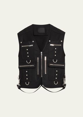 Men's Multi-Pocket Wool Tactical Vest
