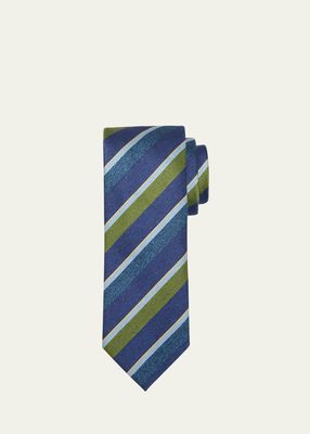 Men's Multi-Stripe Schappe Silk Tie