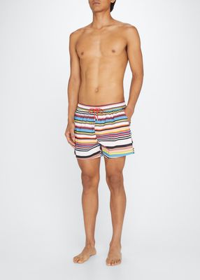 Men's Multi-Stripe Swim Trunks
