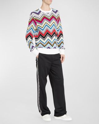 Men's Multicolor Chevron Sweater