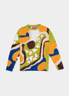 Men's Multicolor Maze Textured Sweater