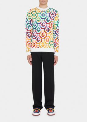 Men's Multicolor Monogram Sweater