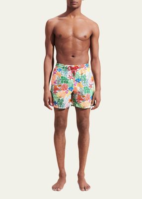 Men's Multicolor Sea Life Swim Shorts