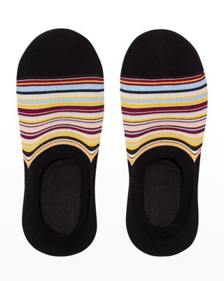 Men's Multicolor Stripe No-Show Socks