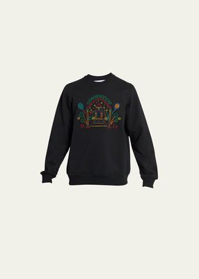 Men's Multicolor Temple Embroidered Sweatshirt