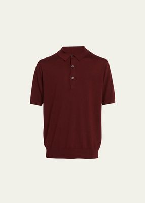 Men's Murice Solid Knit Polo Shirt