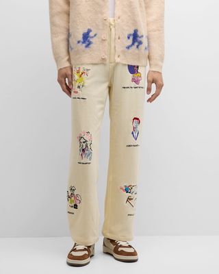 Men's Museum Embroidered Corduroy Pants