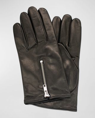 Men's Napa Leather Gloves with Zipper