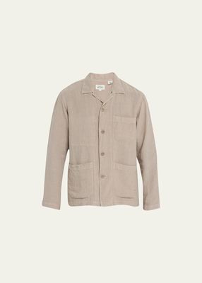 Men's Natural Linen Chore Jacket