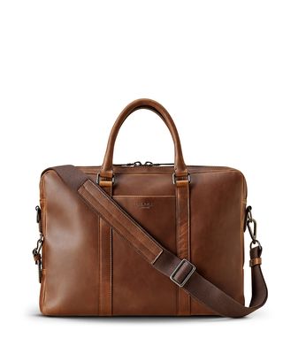 Men's Navigator Leather Laptop Briefcase