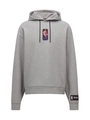 Men's NBA Logo Hoodie Sweatshirt - Medium Grey - Size XXL - Medium Grey - Size XXL