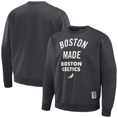Men's NBA x Staple Anthracite Boston Celtics Plush Pullover Sweatshirt