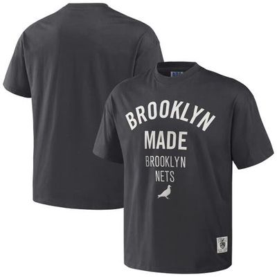 Men's NBA x Staple Anthracite Brooklyn Nets Heavyweight Oversized T-Shirt
