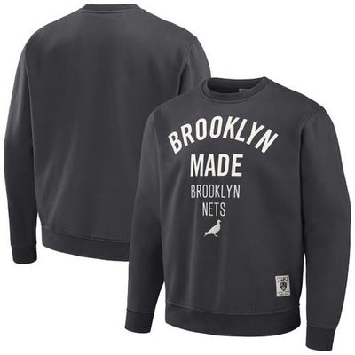 Men's NBA x Staple Anthracite Brooklyn Nets Plush Pullover Sweatshirt
