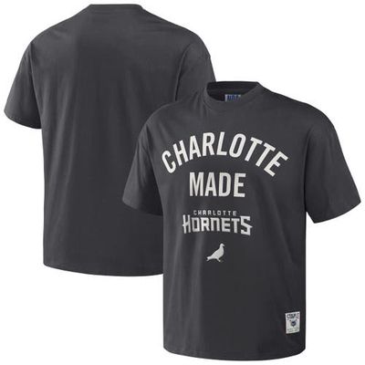 Men's NBA x Staple Anthracite Charlotte Hornets Heavyweight Oversized T-Shirt