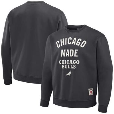 Men's NBA x Staple Anthracite Chicago Bulls Plush Pullover Sweatshirt