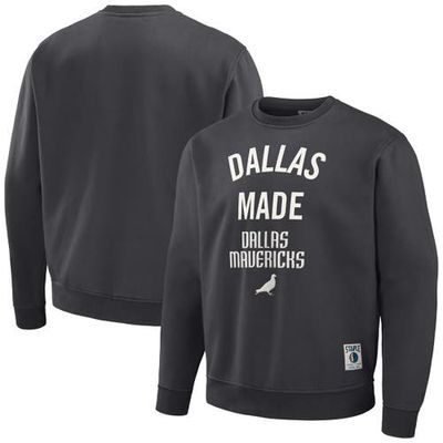 Men's NBA x Staple Anthracite Dallas Mavericks Plush Pullover Sweatshirt
