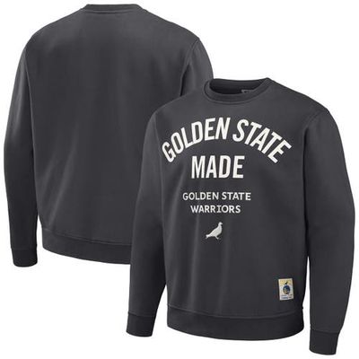 Men's NBA x Staple Anthracite Golden State Warriors Plush Pullover Sweatshirt