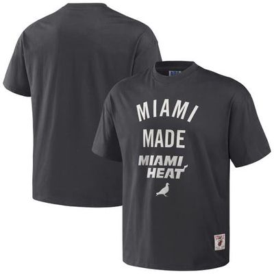 Men's NBA x Staple Anthracite Miami Heat Heavyweight Oversized T-Shirt