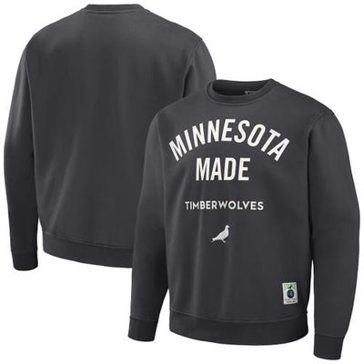Men's NBA x Staple Anthracite Minnesota Timberwolves Plush Pullover Sweatshirt